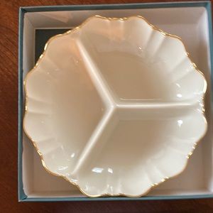 Lenox China Symphony Condiment Dish with gold band